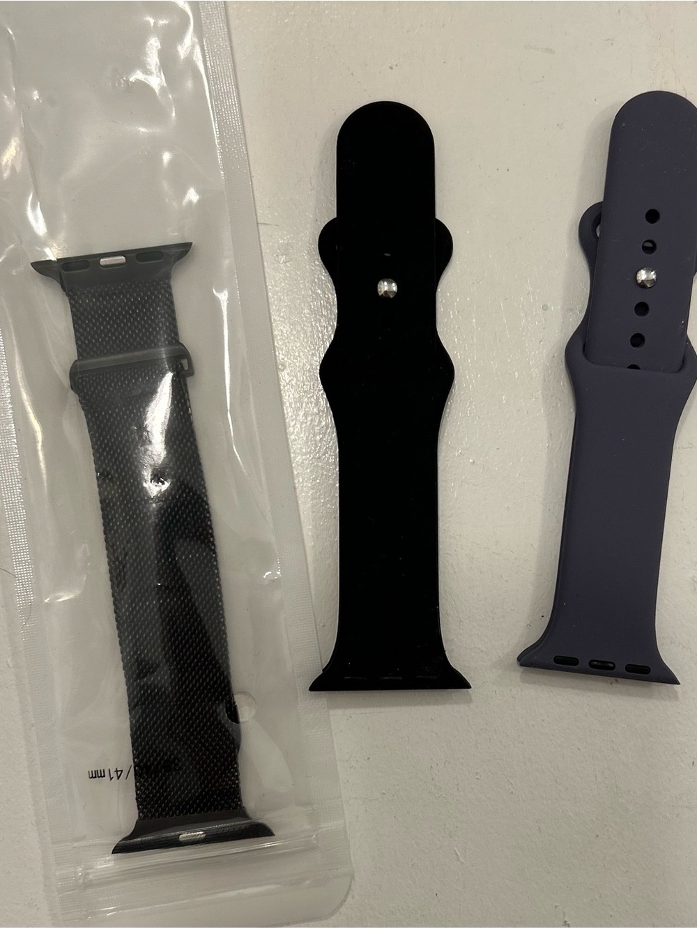 NWOT Silicone and Milanese Replacement Watch Bands - Black & Slate